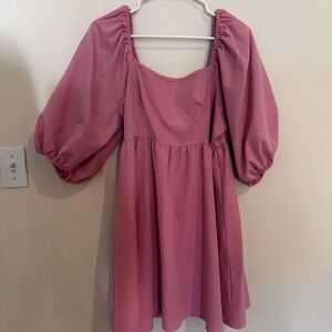 3/$30 ✨ Adorable Pink Puff Sleeve Dress